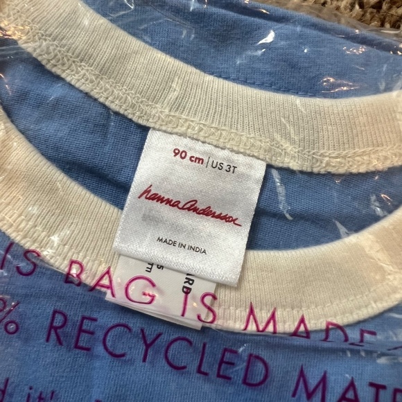 NEW in package Hanna Andersson classic fit ringer t-shirt dutch blue size 3T - Picture 3 of 6
